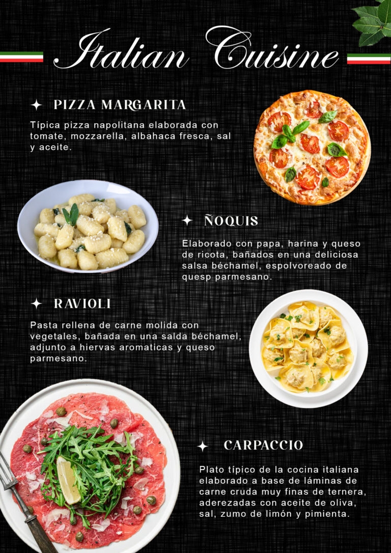 MENU italiano 1