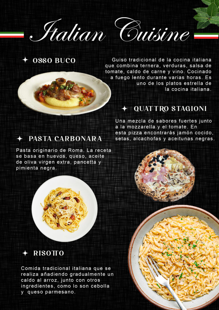 MENU italiano 2